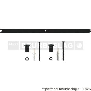 Intersteel Living 4501 tussenrail 90 cm voor schuifdeursysteem inclusief bevestigingsset mat zwart - R26008320 - afbeelding 1