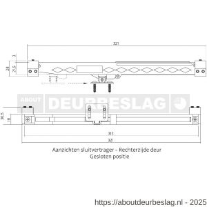 Intersteel Living 4501 sluitvertrager 3.0 railmontage universeel voor schuifdeursysteem zwart - R26009199 - afbeelding 2