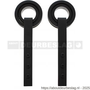 Intersteel Living 4501 set van 2 rollers open wiel 255 mm voor schuifdeursysteem 450123 met bevestiging staal mat zwart - R26008333 - afbeelding 1