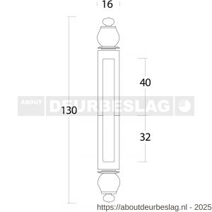 Intersteel Living 4540 sierhuls met knop 32/40 mm mat zwart - R26007208 - afbeelding 2