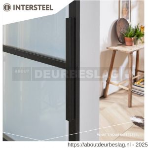 Intersteel Living 4911 DIY schuifdeur Cubo zwart met transparant glas 980x2350x28 mm et zwart ophangsysteem Basic - R26009958 - afbeelding 5