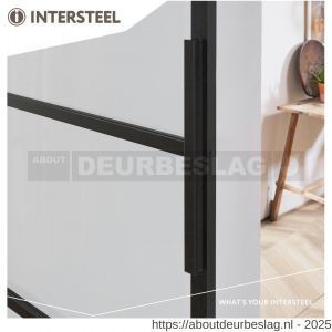 Intersteel Living 4915 DIY schuifdeur Cubo zwart met mat glas 980x2150x28 mm en zwart ophangsysteem Basic - R26009960 - afbeelding 2