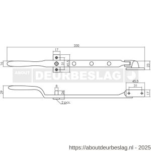Intersteel Living 5614 raamuitzetter met 2 stelpennen zwart - R26009209 - afbeelding 2