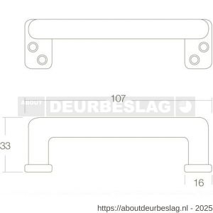 Intersteel Living 5616 handgreep recht 108 mm mat zwart - R26004362 - afbeelding 2