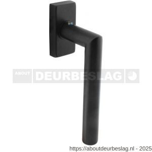 Intersteel Living 6156 raamkruk Jura op stalen rechthoekige rozet stift 7x35 mm RVS zwart - R26010336 - afbeelding 1