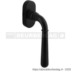 Intersteel Living 6170 raamkruk Helena op stalen ovale rozet stift 7x35 mm zwart - R26010340 - afbeelding 1
