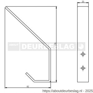 Intersteel Living 6950 kapstokhaak 695010 gebogen zwart - R26009210 - afbeelding 2