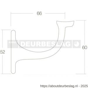 Intersteel Living 7245 leuninghouder centraal hol zadel blind zwart - R26003960 - afbeelding 3