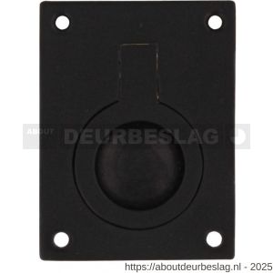 Intersteel Living 7526 luikring recht 65 mm x 49 mm zwart - R26009968 - afbeelding 1