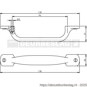 Intersteel Living 8752 handgreep kort 96 mm zwart - R26004400 - afbeelding 2