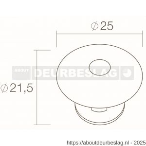 Intersteel Living 8479 knop Rond-Zon 25 mm gebruineerd - R26004147 - afbeelding 2