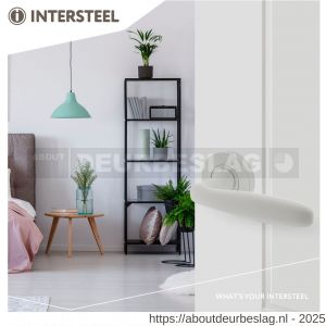 Intersteel Living 1692 deurkruk Bjorn op rozet verdekt diameter 52x10 mm met nokken wit - R26009228 - afbeelding 3