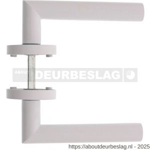 Intersteel Living 1693 deurkruk Bastian op rozet verdekt diameter 52x10 mm met nokken wit - R26009231 - afbeelding 2