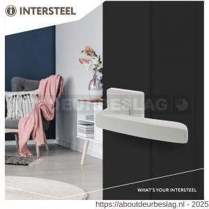 Intersteel Living 1712 deurkruk Minos op rozet verdekt 55x55x10 mm met nokken wit - R26009234 - afbeelding 3