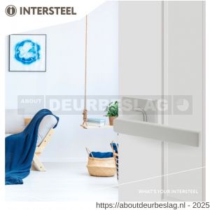 Intersteel Living 1713 deurkruk Hera op rozet verdekt 55x55x10 mm met nokken wit - R26009237 - afbeelding 3