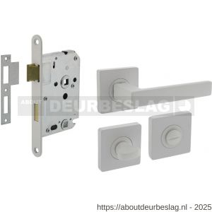 Intersteel Living 1713 set toiletslot 63/8 mm wit met deurkruk Hera op rozet 55x55 mm en WC-sluiting wit - R26011058 - afbeelding 1