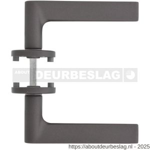 Intersteel Living 0465 deurkruk Tiga met rozet verdekt diameter 49x7 mm met nokken grijs - R26009973 - afbeelding 2
