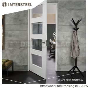 Intersteel Living 0465 deurkruk Tiga met rozet verdekt diameter 49x7 mm met nokken grijs - R26009973 - afbeelding 5