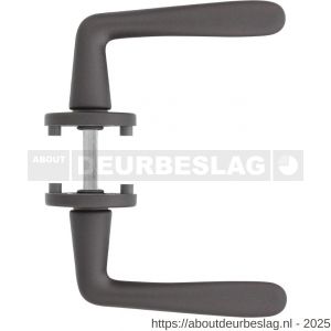 Intersteel Living 0466 deurkruk Zaia met rozet verdekt diameter 49x7 mm met nokken grijs - R26009976 - afbeelding 3