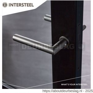 Intersteel Living 0920 deurkruk Jura met rozet zelfklevend diameter 30x3 mm antraciet grijs - R26010348 - afbeelding 2