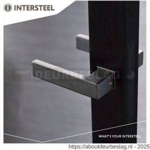 Intersteel Living 0922 deurkruk Amsterdam met rozet zelfklevend 30x30x3 mm antraciet grijs - R26010350 - afbeelding 3