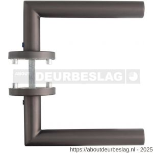 Intersteel Living 1272 deurkruk Jura op rozet verdekt diameter 53x8 mm met nokken antraciet grijs - R26010358 - afbeelding 2