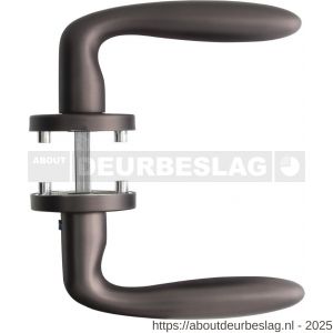 Intersteel Living 1281 deurkruk Jupiter op rozet verdekt diameter 53x8 mm met nokken antraciet grijs - R26010364 - afbeelding 4