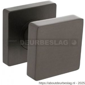 Intersteel Living 2126 knop vierkant vast op rozet 55x55x10 mm met nokken en stift antraciet-grijs - R26010004 - afbeelding 1