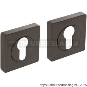 Intersteel Living 3185 cilinderrozetten verdekt 55x55x10 mm met nokken antraciet grijs - R26011016 - afbeelding 1