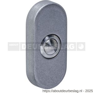 Intersteel 3990 deurbel ovaal 65x30x10 mm verdekt RVS getrommeld - R26010846 - afbeelding 1