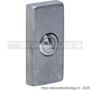 Intersteel 3990 deurbel rechthoekig 65x30x10 mm verdekt RVS getrommeld - R26010845 - afbeelding 1