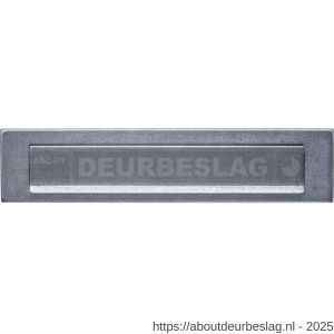 Intersteel 4000 briefplaat rechthoekig 340x75 mm met klep-regenrand RVS getrommeld - R26010844 - afbeelding 1