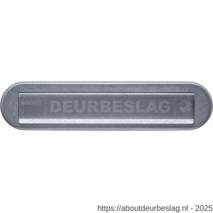 Intersteel 4000 briefplaat ovaal 340x80 mm met klep-regenrand RVS getrommeld - R26010843 - afbeelding 1
