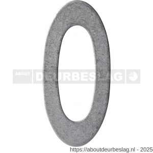 Intersteel 4020 huisnummer 0 150 mm RVS getrommeld - R26010840 - afbeelding 1