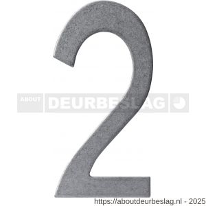 Intersteel 4020 huisnummer 2 150 mm RVS getrommeld - R26010838 - afbeelding 1