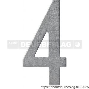 Intersteel 4020 huisnummer 4 150 mm RVS getrommeld - R26010836 - afbeelding 1