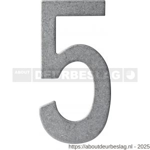 Intersteel 4020 huisnummer 5 150 mm RVS getrommeld - R26010835 - afbeelding 1