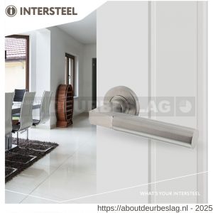 Intersteel Essentials 0379 deurkruk Baustil op rozet verdekt diameter 53x8 mm met nokken EN 1906/4 RVS - R26005254 - afbeelding 4