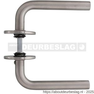 Intersteel Living 0566 deurkruk Recht diameter 16 mm op rozet verdekt diameter 53x5 mm RVS - R26000457 - afbeelding 2