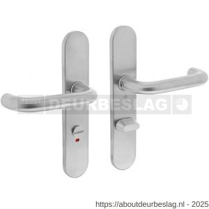 Intersteel Essentials 0576 deurkruk Rond op schild verdekt ovaal 220x42 mm WC 63/8 mm RVS - R26001942 - afbeelding 1