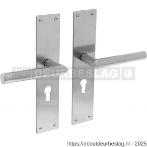 Intersteel Essentials 0583 deurkruk Jura met schild rechthoekig 250x55x2 mm profielcilindergat 55 mm RVS - R26008404 - afbeelding 1
