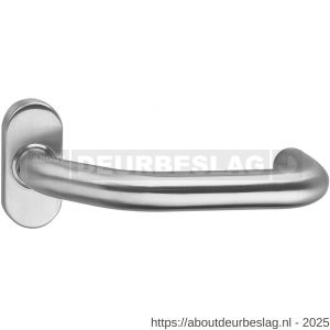 Intersteel Living 0602 deurkruk Verkropt op rozet verdekt ovaal 65x30x10 mm RVS - R26000484 - afbeelding 1
