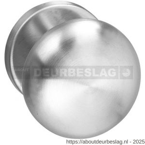 Intersteel Living 0610 knopkruk Paddenstoel op rozet met ring RVS - R26000490 - afbeelding 1