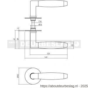 Intersteel Living 0631 deurkruk Combinatie met rozet zelfklevend diameter 55x2 mm RVS/zwart - R26010126 - afbeelding 3
