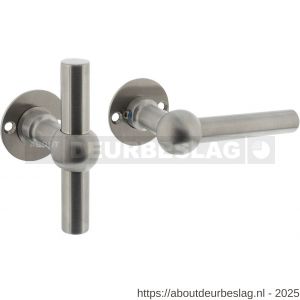 Intersteel Living 0633 deurkruk L/T bol met rozet diameter 42x2 mm RVS - R26010127 - afbeelding 1