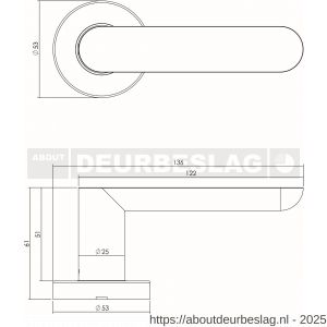 Intersteel Living 0643 deurkruk Strak elegant op rozet verdekt diameter 53x10 mm RVS - R26000514 - afbeelding 4