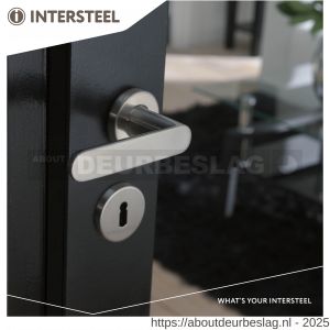 Intersteel Living 0643 deurkruk Strak elegant op rozet verdekt diameter 53x10 mm RVS - R26000514 - afbeelding 3