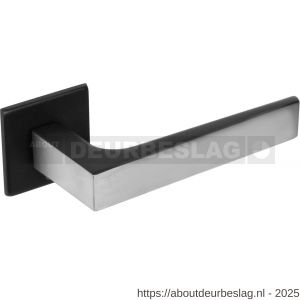 Intersteel Exclusives 0723V deurkruk Moors nummer 1 met rozet verdekt 50x50x5 mm met nokken RVS-structuur zwart - R26008427 - afbeelding 1