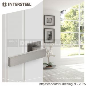 Intersteel Living 0923 deurkruk Amsterdam met rozet verdekt 50x50x5 mm met nokken RVS - R26011021 - afbeelding 4