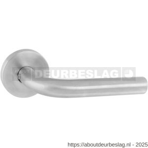Intersteel Essentials 1010 deurkruk Recht op rozet verdekt diameter 55x8 mm met nokken EN 1906/3 RVS - R26005466 - afbeelding 1